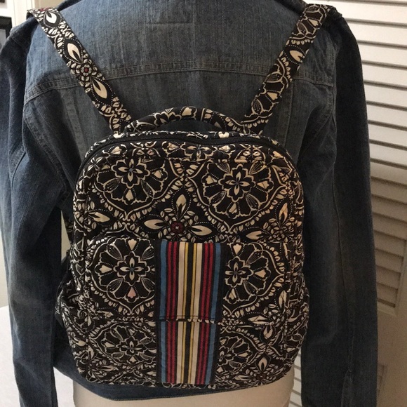 Vera Bradley Handbags - Vera Bradley Black/White Small Backpack